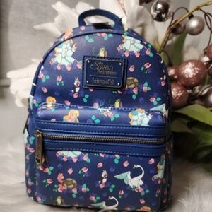 Loungefly Swan Princess and friends AOP Limited Edition Double Strap Backpack